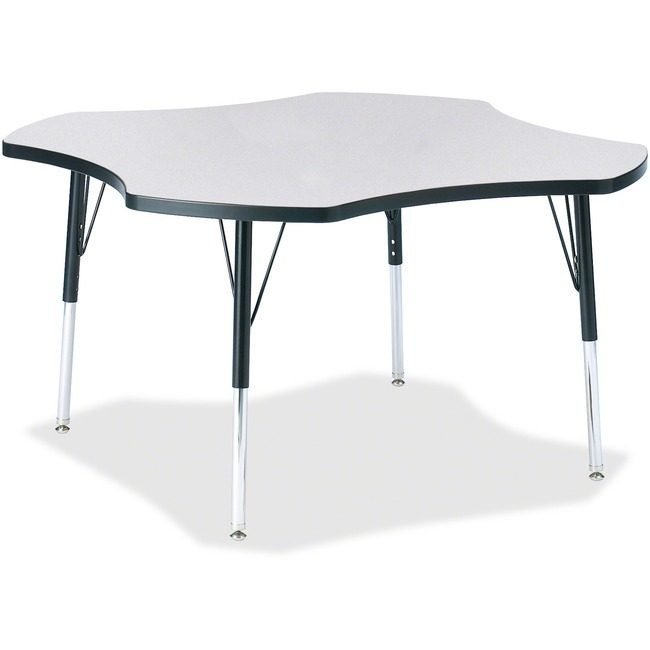 Jonti-Craft, Inc. Table Four Leaf 48" Gy/Bk JNT6453JCE180