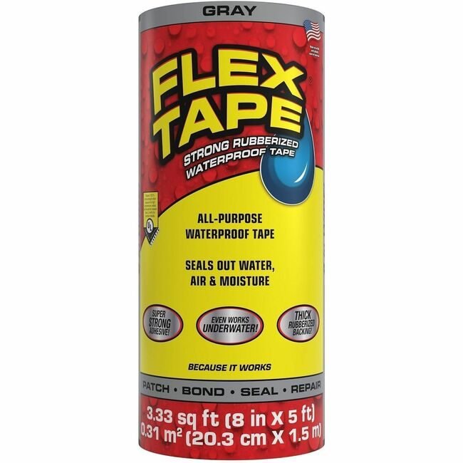 Swift Response, LLC Flex Seal Tape 8"X5 Gray FLXTFSGRYR0805