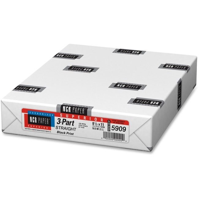 NCR Paper NCR Corporation / Appvion forms Paper Crbnless 3PART Strght NCR5909