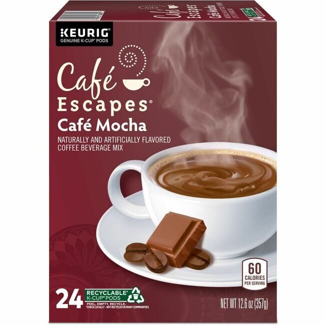 Keurig Dr Pepper / Green Mountain Coffee Roasters Kcup Cafescp Cafemocha 24BX GMT6803