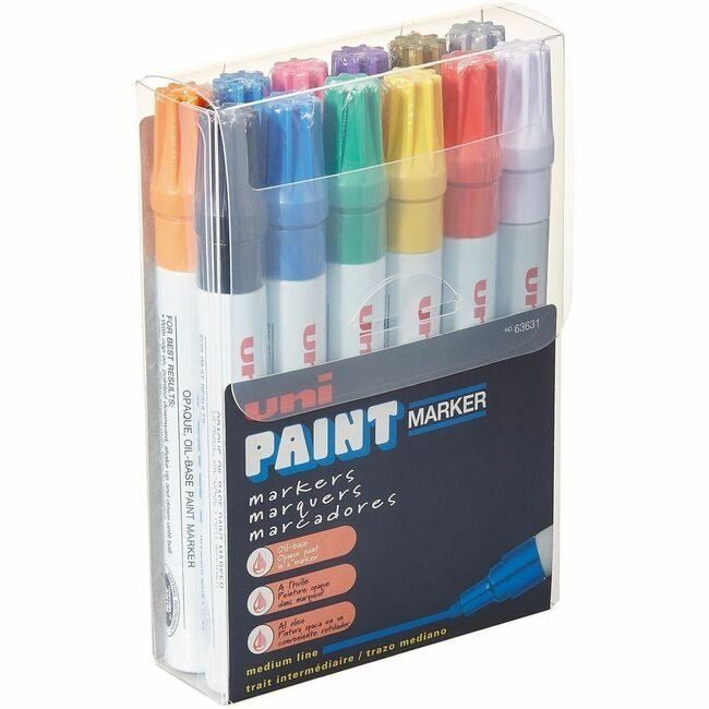 Mitsubishi Pencil Co. / uni-ball Marker Unipaint Oil Medium 12 Pack UBC63631