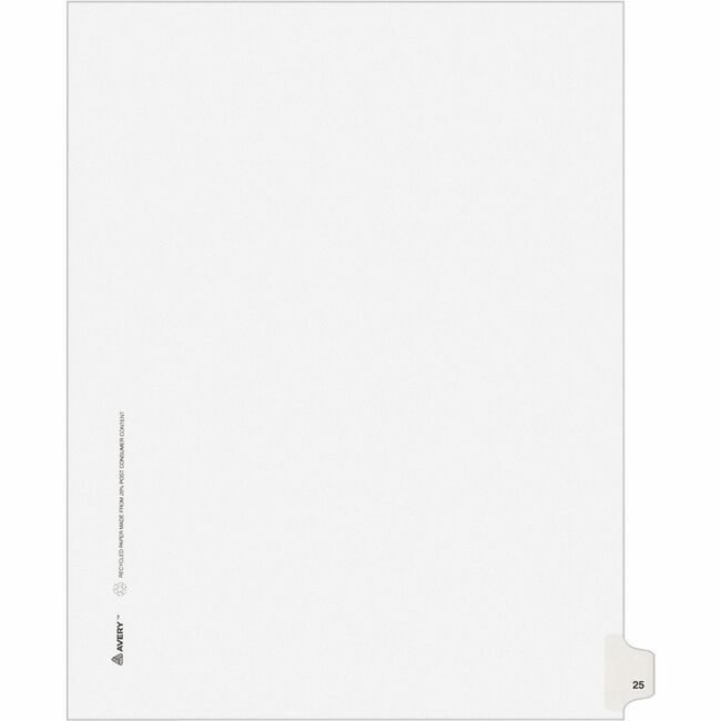 Avery Products Corporation Dividers Index Sidetab 25 AVE01025