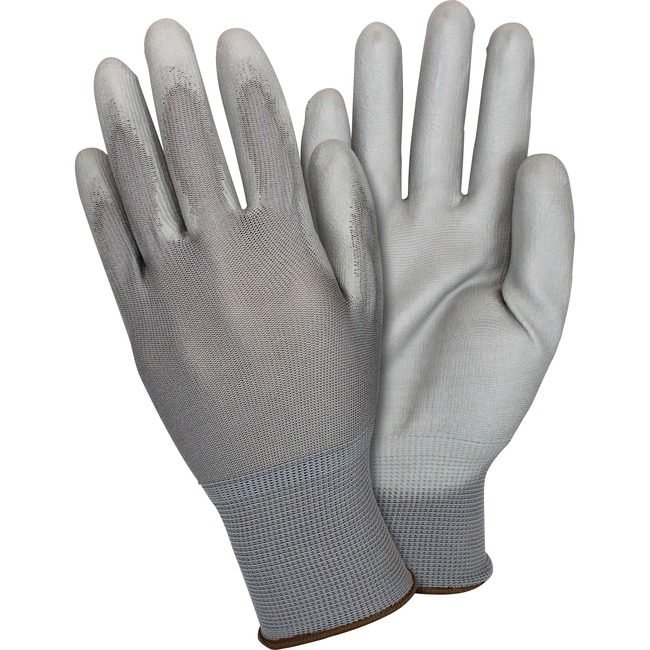 Hospeco Brands Group Safety Zone Glove Nylon Pucoated Small SZNGNPUSMGY