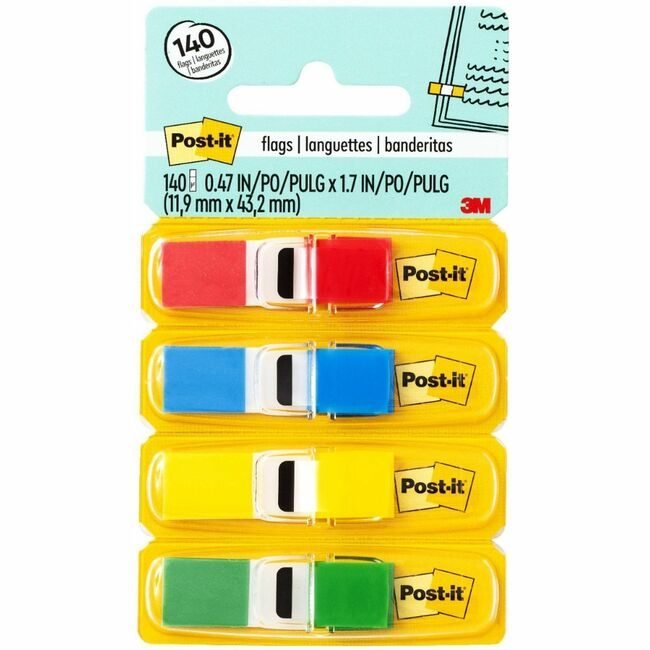 3M Company Flags 1/2" 140 Count Standard MMM683-4
