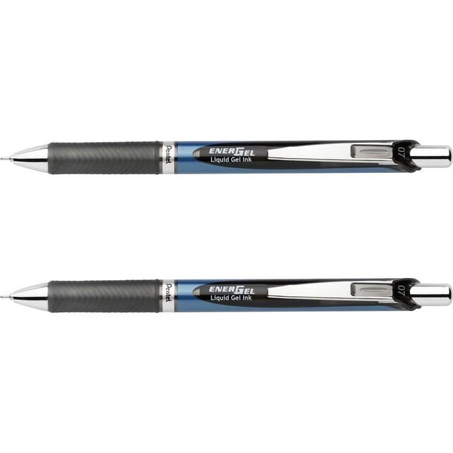 Pentel of America Pen Energel Dlx Ndl 2 Pack Black PENBLN77BP2A