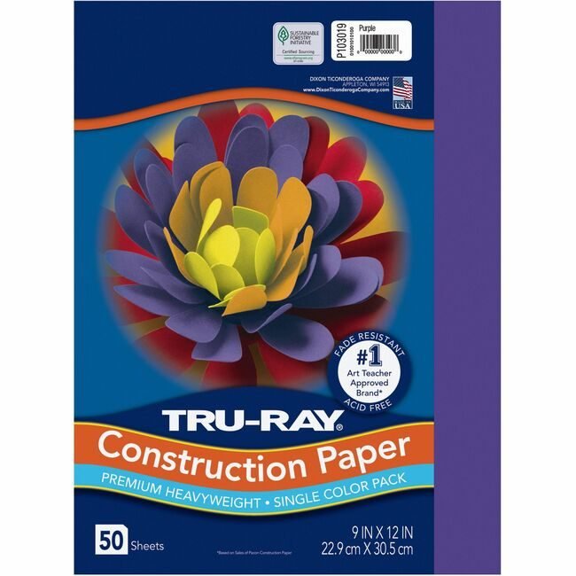 Pacon Corporation Paper Const 9X12 Purpl 50SH PAC103019