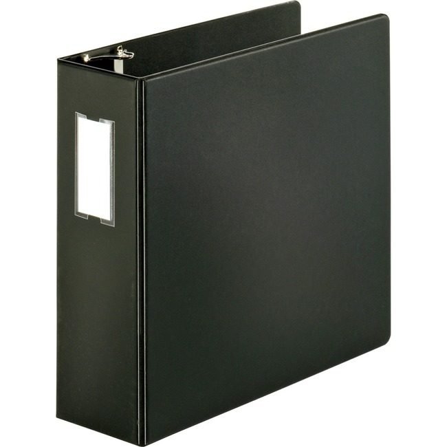 Business Source Binder Lblhldr Slant 4" Black BSN33117