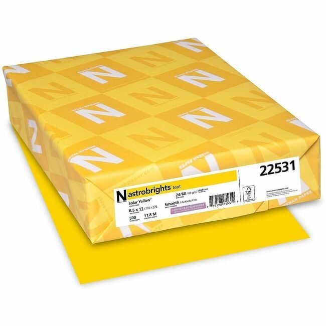 Neenah Paper, Inc. Astrobrights Astrobrt 24# Solar Yw WAU22531