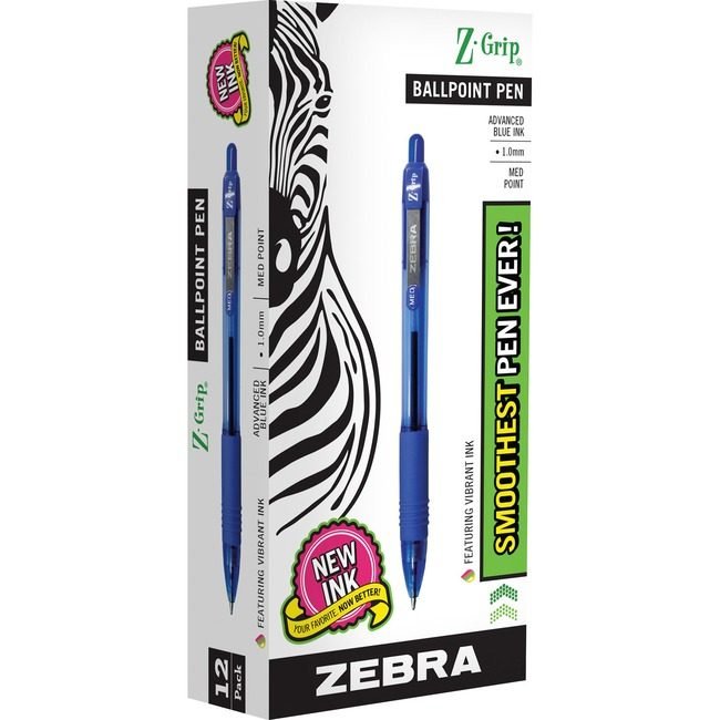 Zebra Pen Corporation Z-Grip Bp Rt 1.0MM Be ZEB22220