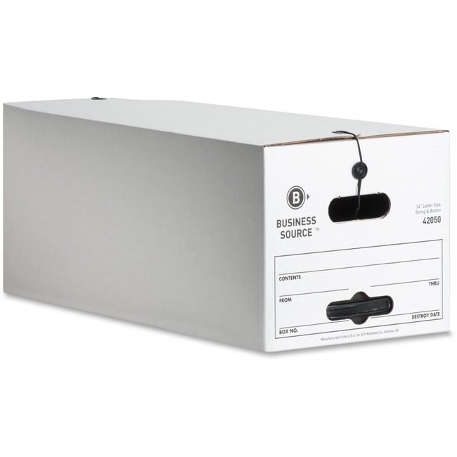 Business Source Box Storage Strng&Buttn Letter BSN42050
