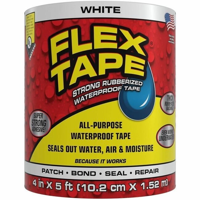 Swift Response, LLC Flex Seal Tape 4"X5 White FLXTFSWHTR0405