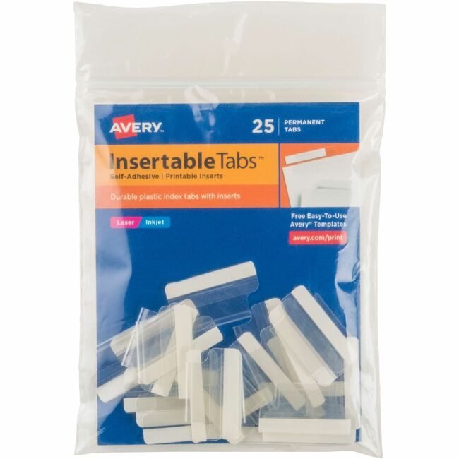 Avery Products Corporation Tabs Index Printable 1" Clear AVE16221