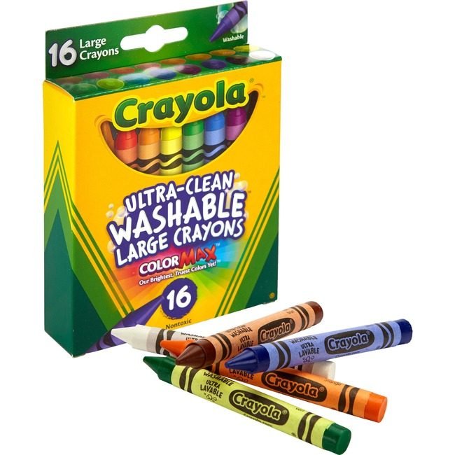 Crayola LLC Crayons Washable Large 16 Count CYO523281