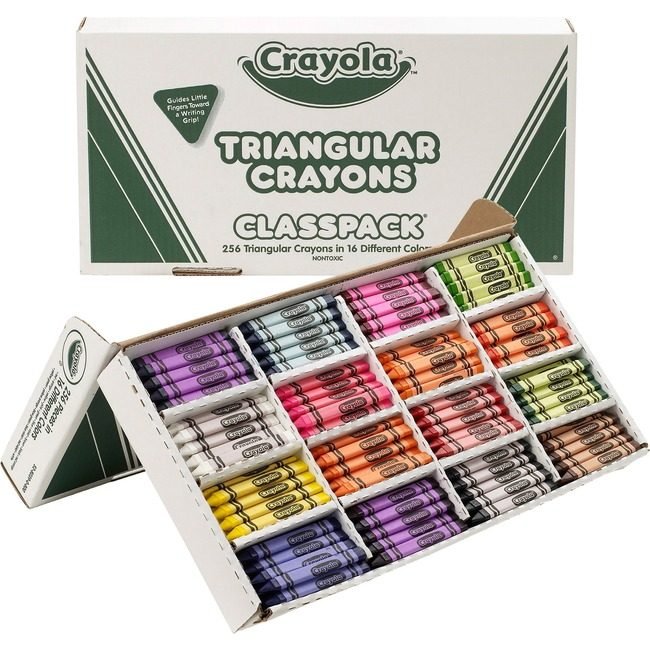 Crayola LLC Crayon Tringl 256 BX Assorted CYO528039