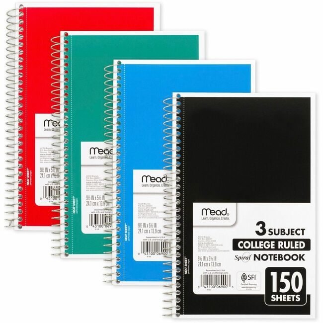 ACCO Brands Mead / Five Star Notebook Wire Cllg 3SUB 150 MEA06900