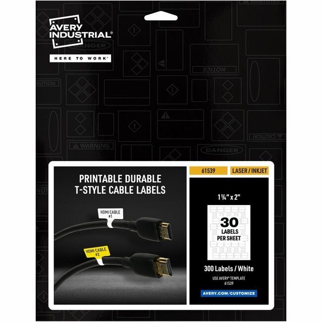 Avery Products Corporation Label Cable T-Style 1.25X2 AVE61539