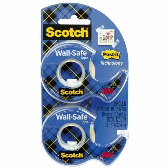 3M Company Tape Wall-Safe 0.75"X600" MMM183DM2