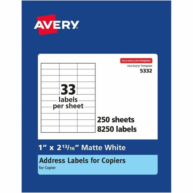 Avery Products Corporation Label Cpr 2-13/16X1WE8250 AVE5332