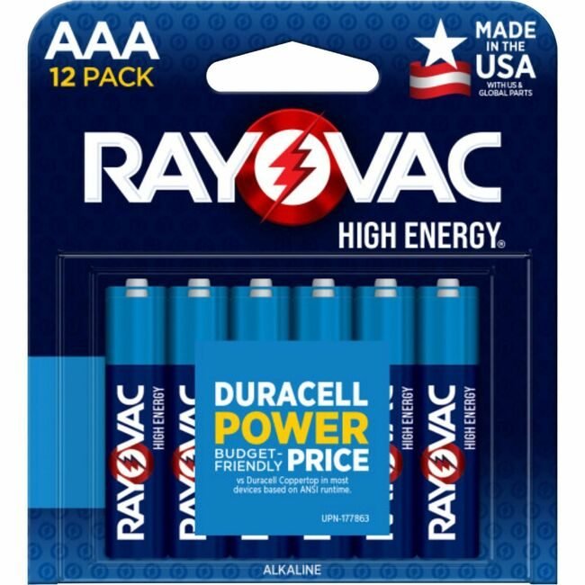 Energizer Holdings Rayovac Battery Alk Hi Enrg Aaa RAY82412T