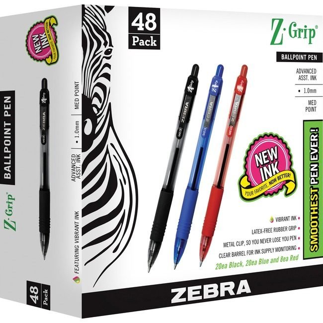 Zebra Pen Corporation Zgrip Bp Rt 1.0 Assorted 4DZ ZEB22048