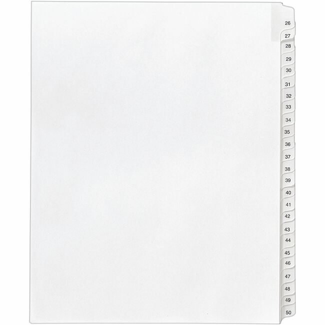 Avery Products Corporation Dividers Index Sdtab 26-50 AVE01702