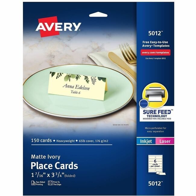 Avery Products Corporation Placecard Ivy 6UP AVE05012