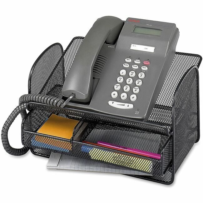 Safco Products Stand Telephone Mesh Black SAF2160BL