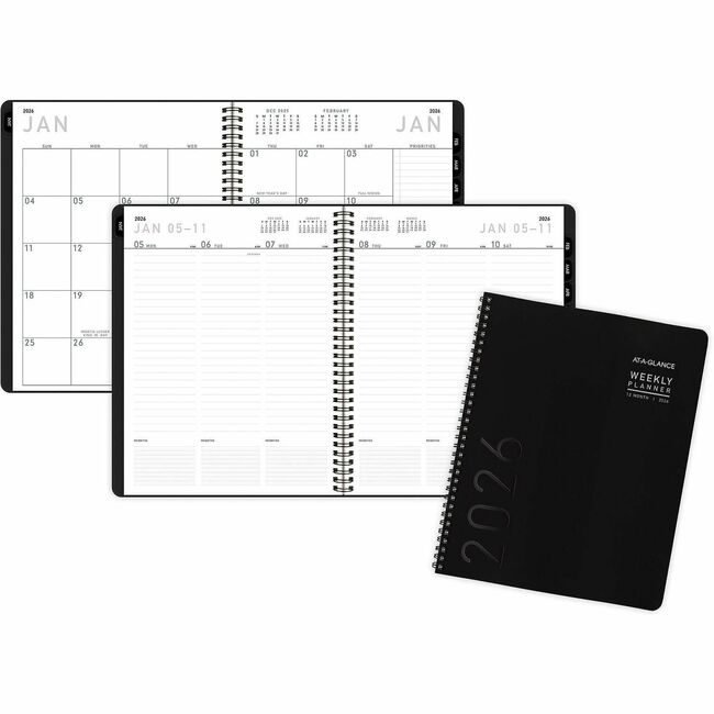 ACCO Brands AT-A-GLANCE Planner Weekly/Monthly Cntem Black 9X11 AAG7095XL05
