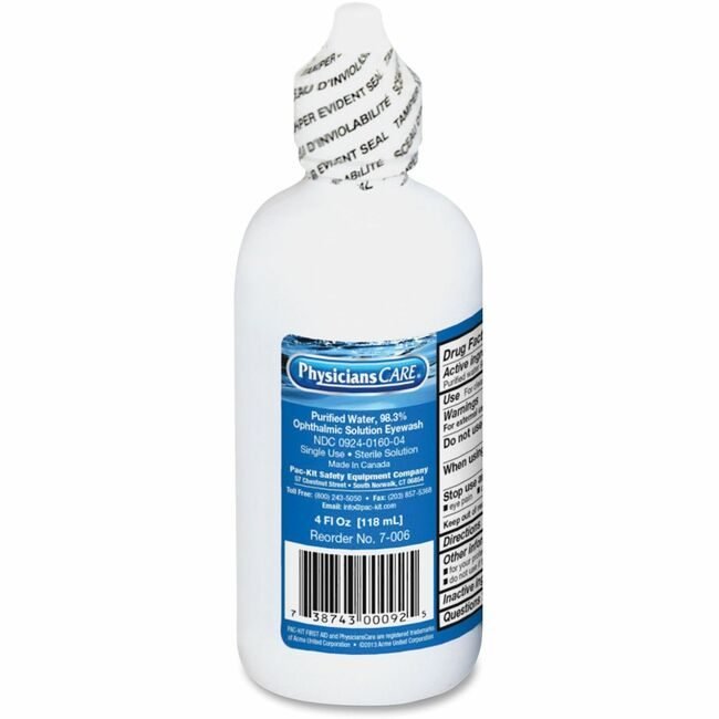 Acme United Corporation First Aid Only Eyewash Sterile 4 OZ FAO7-006