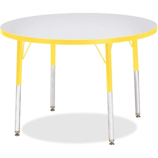 Jonti-Craft, Inc. Table Activity 36"RND Gy/Yw JNT6488JCA007