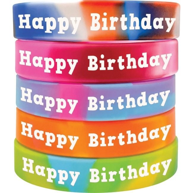 Teacher Created Resources Set Wristbands Tyedye Hpybday TCR6565