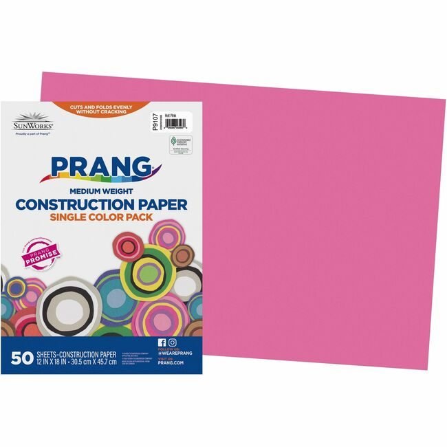 Pacon Corporation Paper Const 12X18 Htpk 50SH PAC9107