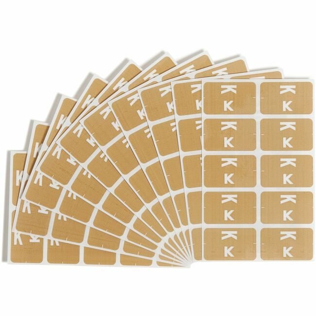Smead Manufacturing Co. Label Accs "K" Ltbrn 100 Count SMD67181
