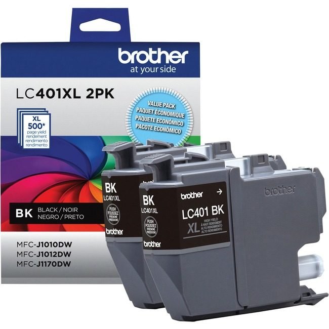 Brother International Crtdg Ink Black 2 Pack BRTLC401XL2PKS