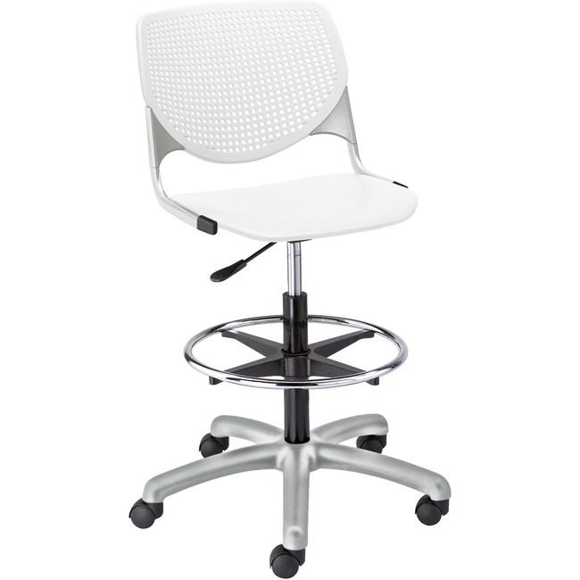 KFI Seating Poly Adj Stool Perf Back KFIDS2300P08