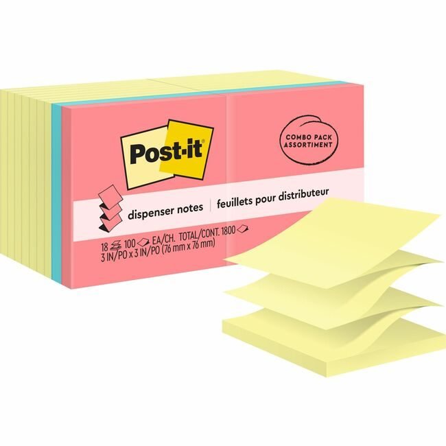 3M Company Note Popup 3X3 18 Pack Assrtd MMMR330-14-4B