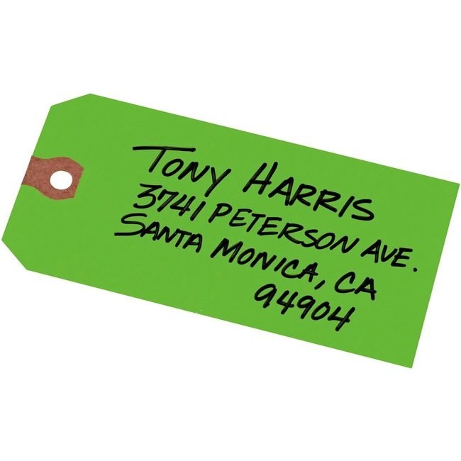 Avery Products Corporation Tags Shipping #5 Plain Green AVE12365
