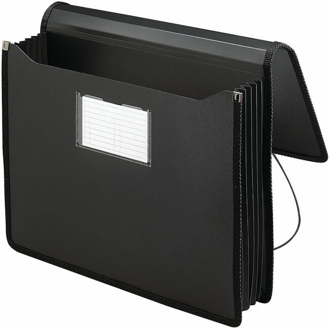 Smead Manufacturing Co. Wallet Expandng Poly Letter Black SMD71500
