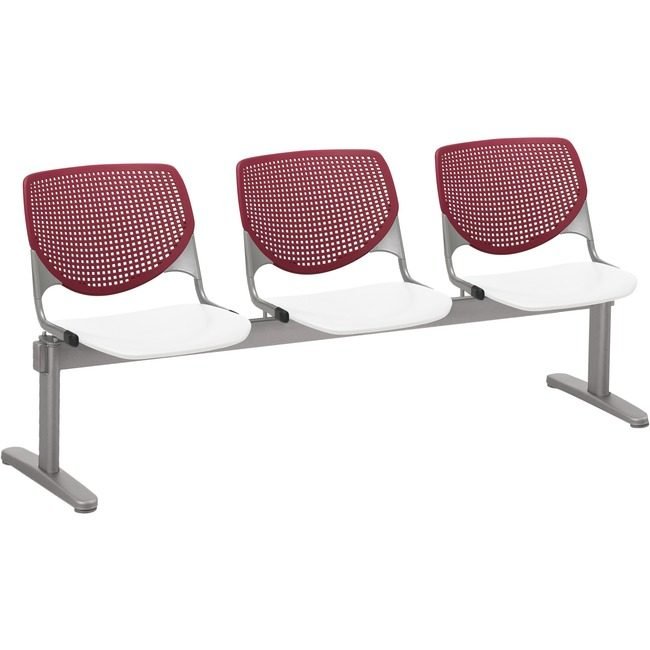 KFI Seating Beamseat 3SEAT Brgndy/White KFI2300BEAM378