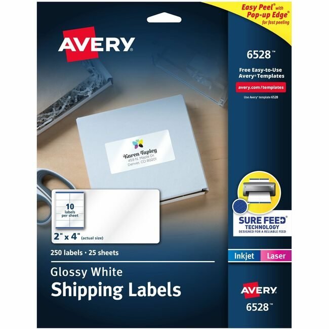 Avery Products Corporation Label Add 10UP 250 Pack Gwe AVE6528