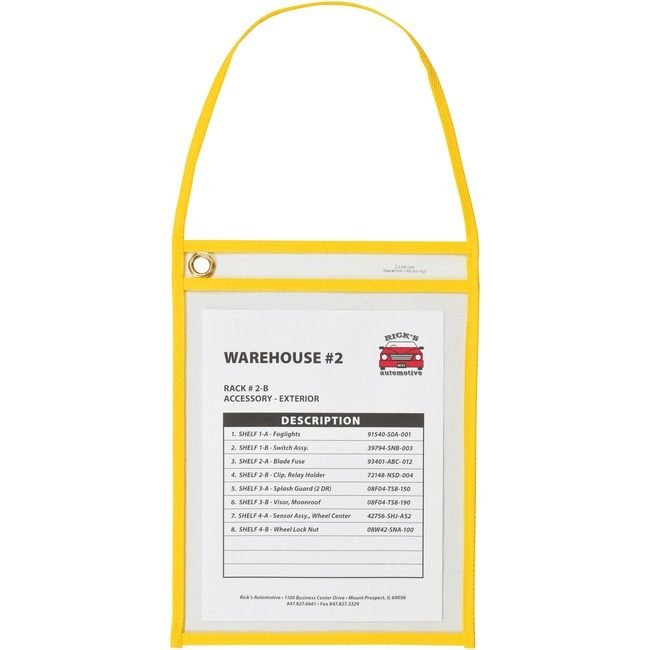 C-Line Products Holder Shp-Ticket Hng Yellow CLI41926