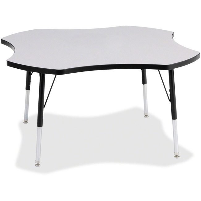 Jonti-Craft, Inc. Table Four Leaf 48" Gy/Bk JNT6453JCA180