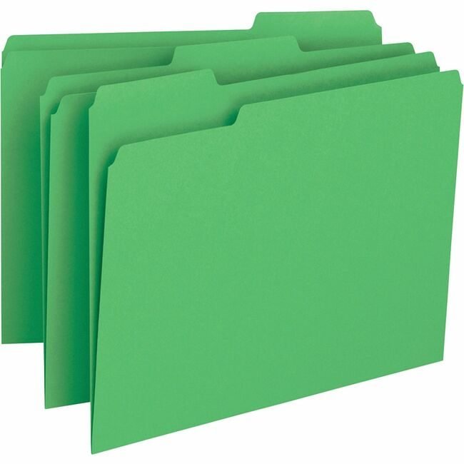 Business Source Folder File Letter 1/3 Green BSN65777
