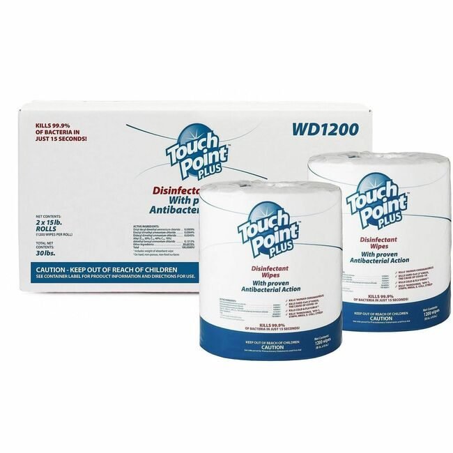 Hospeco Brands Group Disinfecant Wipes HOSWD1200