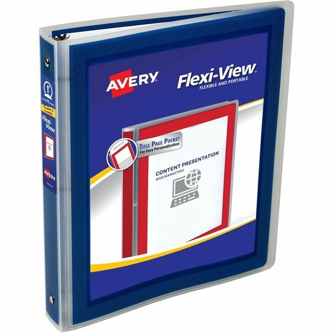 Avery Products Corporation Binder Flx-Vw Rnd 1" Nvy AVE17685