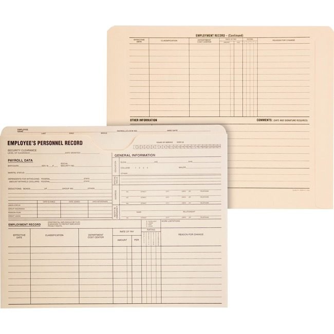 Quality Park Products Folder Recrd Personnel Flat QUA69999