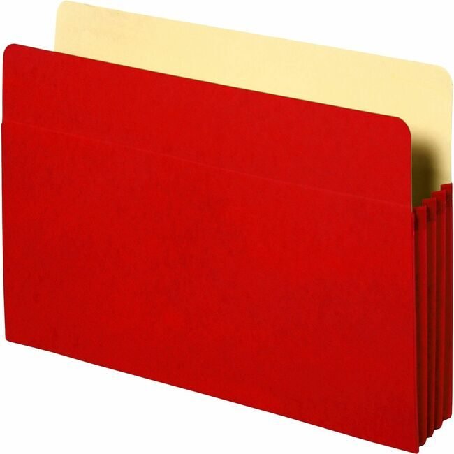 Business Source Pocket File Letter 3.5"EXP Red BSN26552