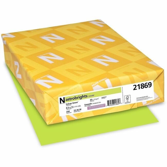 Neenah Paper, Inc. Astrobrights Astrobrt 65# Vulcn Gn WAU21869