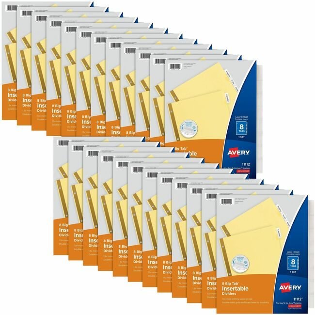 Avery Products Corporation Dividers Insert Paper 8TAB AVE11115