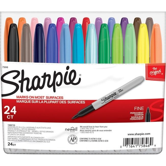Sharpie / Expo / Prismacolor / Sanford Newell Brands / Sanford Sharpie / Expo / Prismacolor / Marker Fine 24 Pack SAN75846
